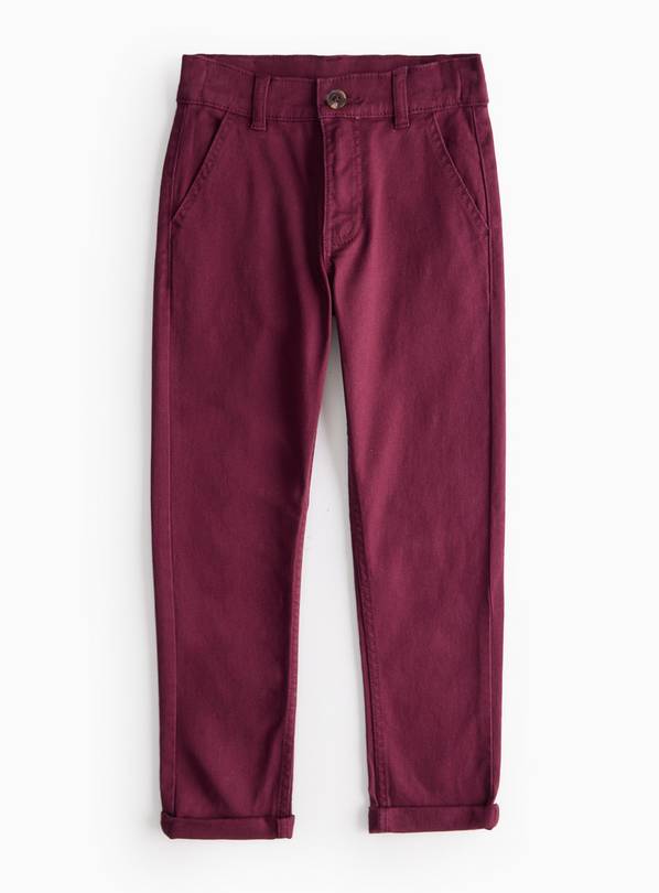 Dark Red Classic Chino Trousers  9 years